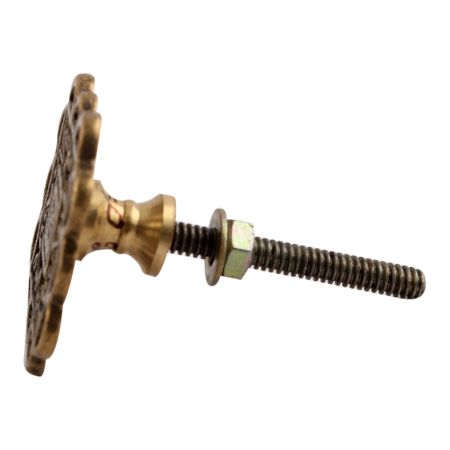 Brass Floral Dresser Knobs